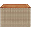 havebord 55x55x37 cm polyrattan og akacietræ beige