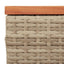 haveborde 2 stk. 55x34x37 cm polyrattan og massivt træ beige