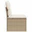 havestol med hynder uden armlæn polyrattan beige