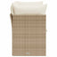 2-personers havesofa med hynder polyrattan beige