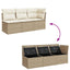 3-personers havesofa med hynder polyrattan beige