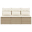 3-personers havesofa med hynder polyrattan beige