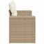 2-personers havesofa med hynder polyrattan beige