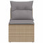sofamodul til haven med hynder polyrattan beige