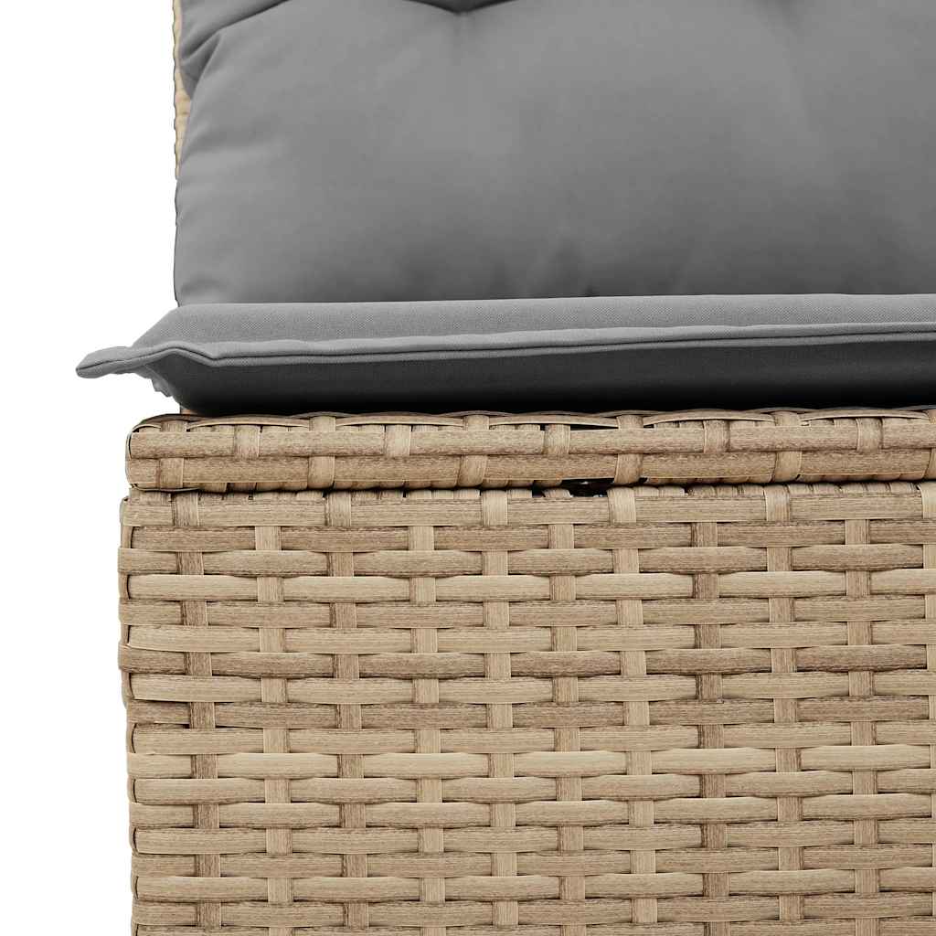 sofamodul til haven med hynder polyrattan beige
