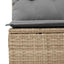 2-personers havesofa med hynder polyrattan beige