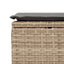 haveskammel med hynde 55x55x37 cm polyrattan beige