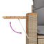 2-personers havesofa med hynder polyrattan beige