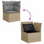 hjørnemodul til havesofa med hynder polyrattan beige