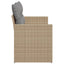 2-personers havesofa med hynder polyrattan beige