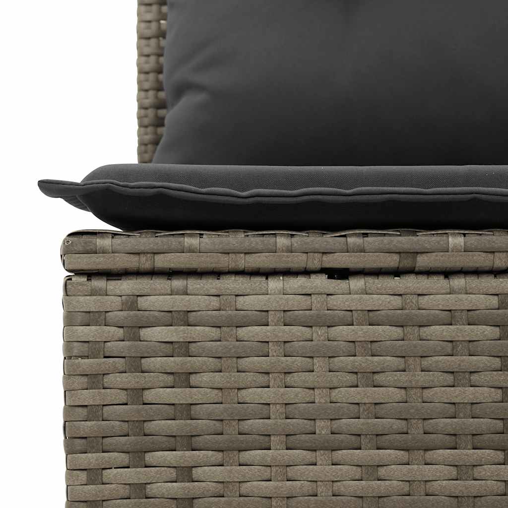 sofamodul til haven med hynder polyrattan grå