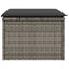 haveskammel med hynde 55x55x37 cm polyrattan grå