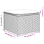 haveskammel med hynde 55x55x37 cm polyrattan grå