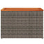 havesideborde 2 stk. 55x34x37 cm polyrattan og massivt træ grå