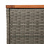havesideborde 2 stk. 55x34x37 cm polyrattan og massivt træ grå