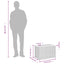 havesideborde 2 stk. 55x34x37 cm polyrattan og massivt træ grå