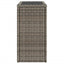havesidebord med glastop 58x27,5x55 cm polyrattan grå