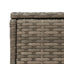 havesidebord med glastop 58x27,5x55 cm polyrattan grå