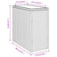 havesidebord med glastop 58x27,5x55 cm polyrattan grå