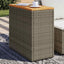 havesidebord med trætop 58x27,5x55 cm polyrattan grå