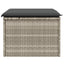 haveskammel med hynde 55x55x37 cm polyrattan lysegrå