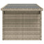 havebord med glastop 100x55x73 cm polyrattan lysegrå