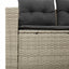 2-personers havesofa med hynder polyrattan lysegrå