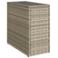 havesidebord med glastop 58x27,5x55 cm polyrattan lysegrå
