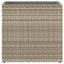 havesidebord med glastop 58x27,5x55 cm polyrattan lysegrå