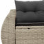 2-personers havesofa med hynder polyrattan lysegrå