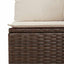 sofamodul til haven med hynder polyrattan brun