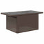 havebord med glastop 100x55x73 cm polyrattan brun