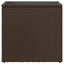 havesidebord med glastop 58x27,5x55 cm polyrattan brun
