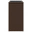 havesidebord med glastop 58x27,5x55 cm polyrattan brun