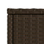 havesidebord med glastop 58x27,5x55 cm polyrattan brun