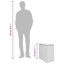 havesidebord med glastop 58x27,5x55 cm polyrattan brun