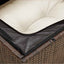 2-personers havesofa med hynder polyrattan brun