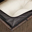 3-personers havesofa med hynder polyrattan brun
