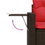 havesofa med hynder 2-personers brun polyrattan