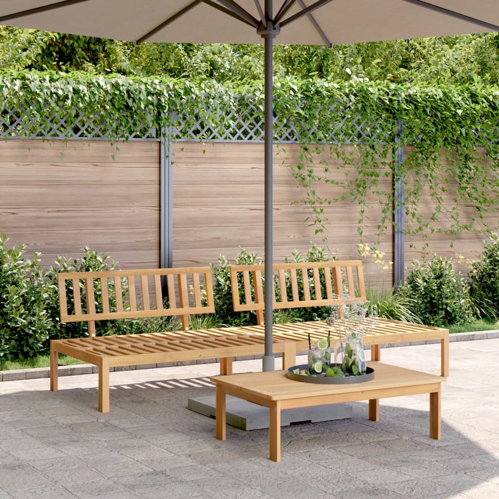 midtermoduler 2 stk. til pallesofa massivt akacietræ billede