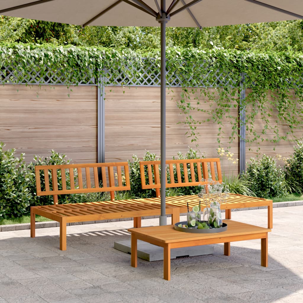 midtermoduler 2 stk. til pallesofa massivt akacietræ billede