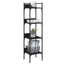 bogreol med 4 hylder 35x30x138,5 cm konstrueret træ sort