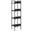 bogreol med 4 hylder 35x30x138,5 cm konstrueret træ sort