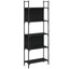 bogreol med 5 hylder 60,5x24x166,5 cm konstrueret træ sort