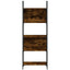 bogreol 60,5x24x166,5 cm 4 hylder konstrueret træ røget eg