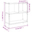 bogreol 72x28x77,5 cm konstrueret træ sort