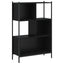 bogreol 72x28x109 cm konstrueret træ sort