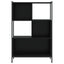 bogreol 72x28x109 cm konstrueret træ sort