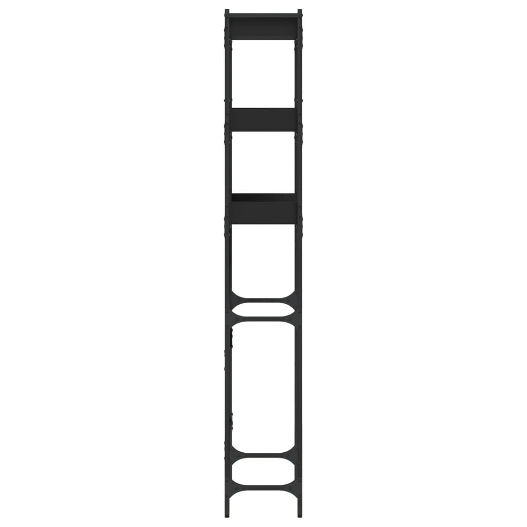 vaskemaskineskab 67x25x163 cm konstrueret træ sort