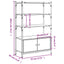 bogreol med 3 hylder 70x30x109,5 cm konstrueret træ røget eg